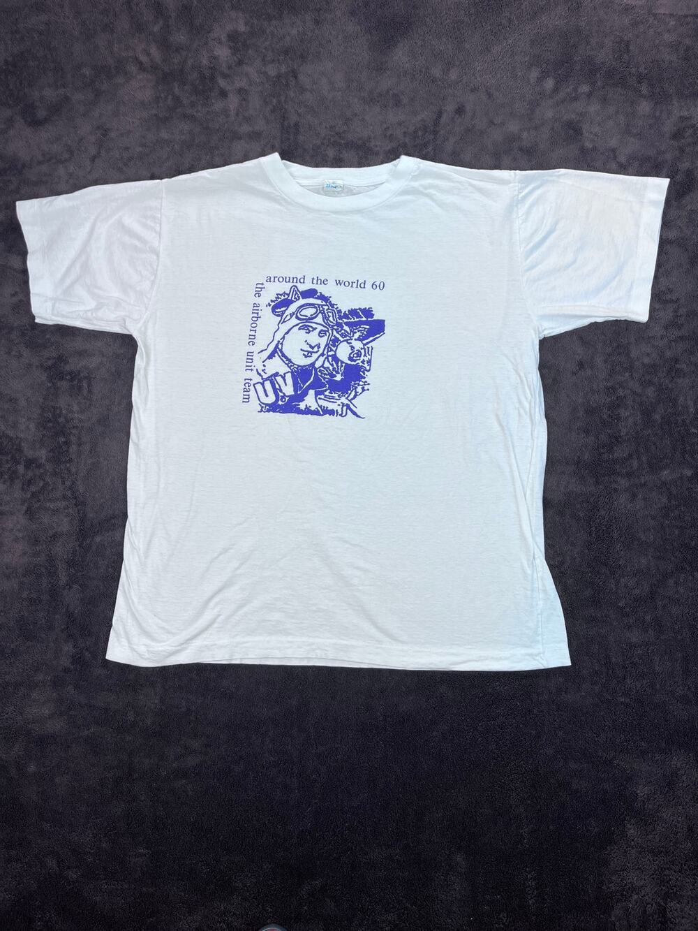 Vintage Airborne Unit Team Graphic Tee Hero XL